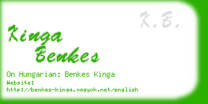 kinga benkes business card